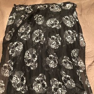 Black and white skull scarf